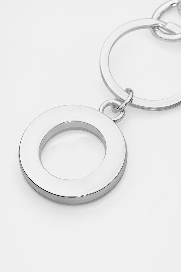 Silver Initials Keyring  O  hi-res