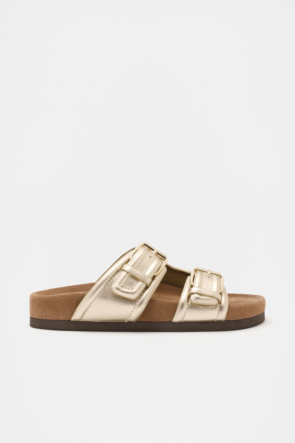 Harper Buckle Slide  Pale Gold  hi-res