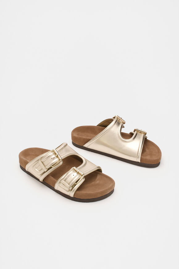 Harper Buckle Slide  Pale Gold  hi-res