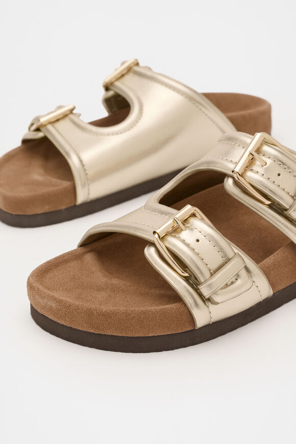 Harper Buckle Slide  Pale Gold  hi-res