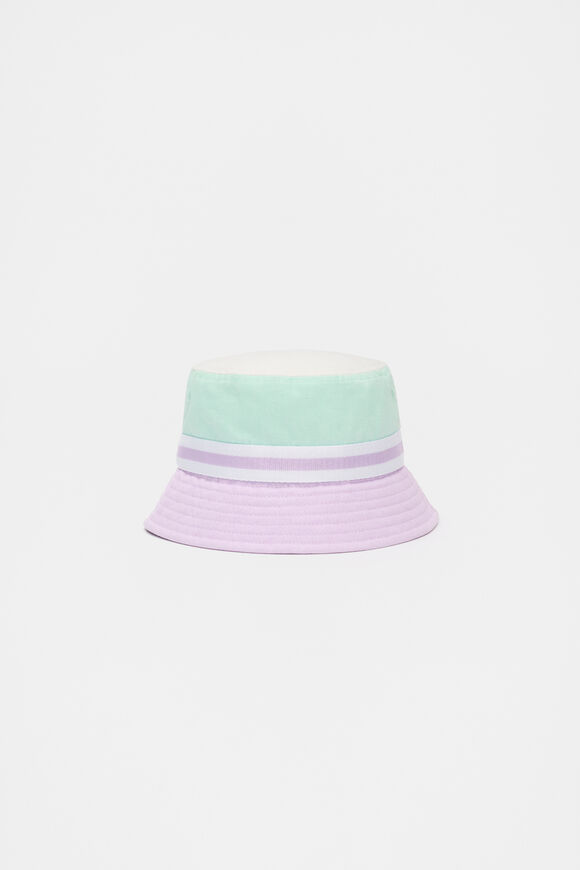 Mini Colourblock Bucket Hat  Soft Lilac  hi-res