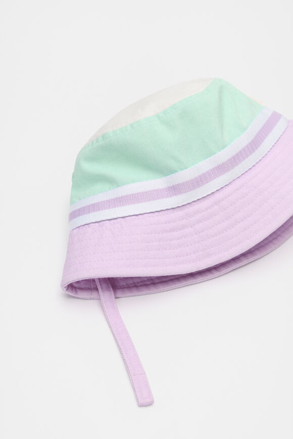 Mini Colourblock Bucket Hat  Soft Lilac  hi-res