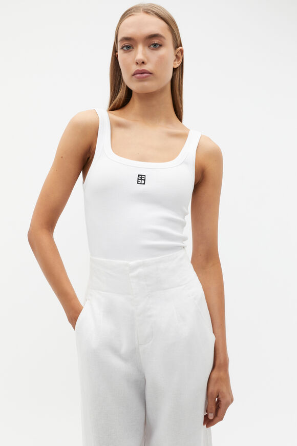 Core Heritage Rib Tank  Whisper White  hi-res