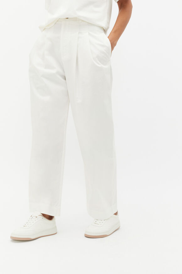 Cotton Barrel Leg Pant  Cloud Cream  hi-res