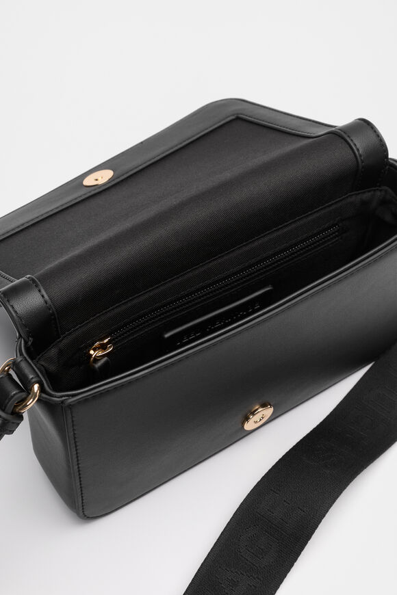 Logo Trim Crossbody Bag  Black  hi-res