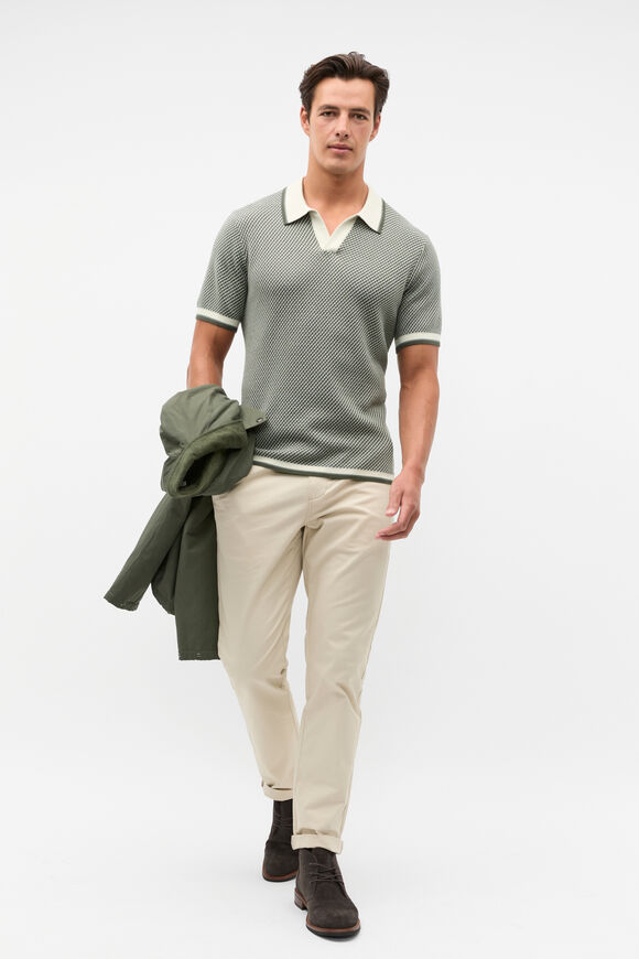 Geo Trophy Polo  Dark Khaki Multi  hi-res