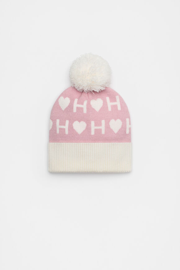 Heart Initial Beanie  H  hi-res