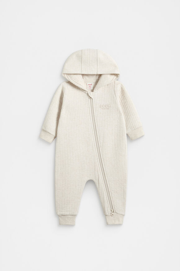 Quilted Logo Coverall  Snow Marle  hi-res