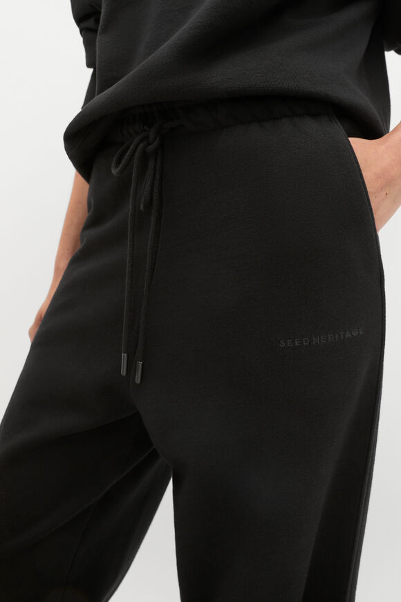 Heritage Wide Leg Track Pant  Black  hi-res