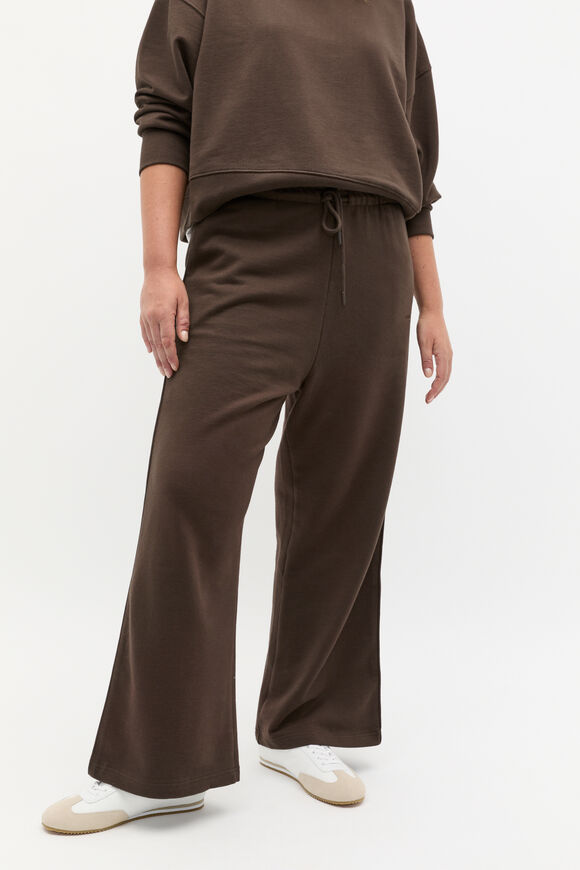 Heritage Wide Leg Track Pant  Dark Espresso  hi-res