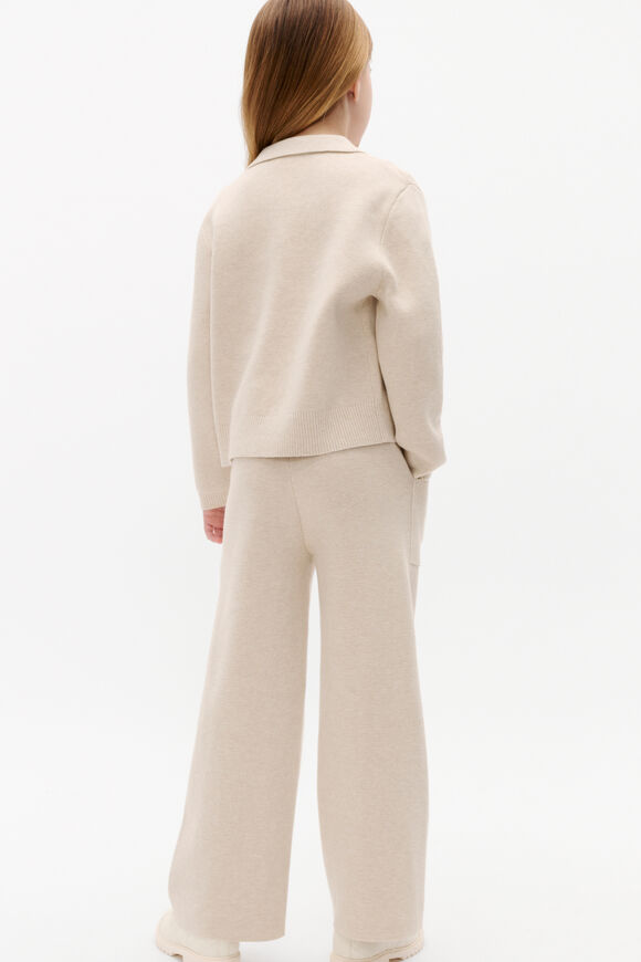 Button Up Cardigan  Oat Marle  hi-res