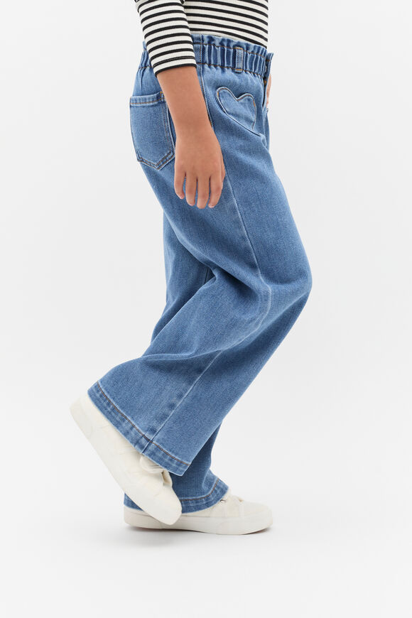 Heart Denim Jean  Mid Blue Wash  hi-res