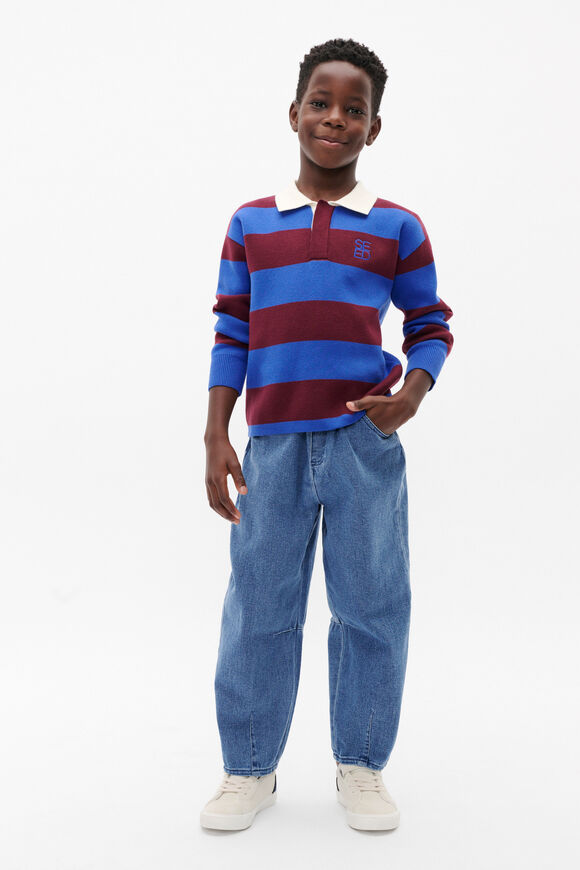 Rugby Polo Sweater  Blueberry  hi-res