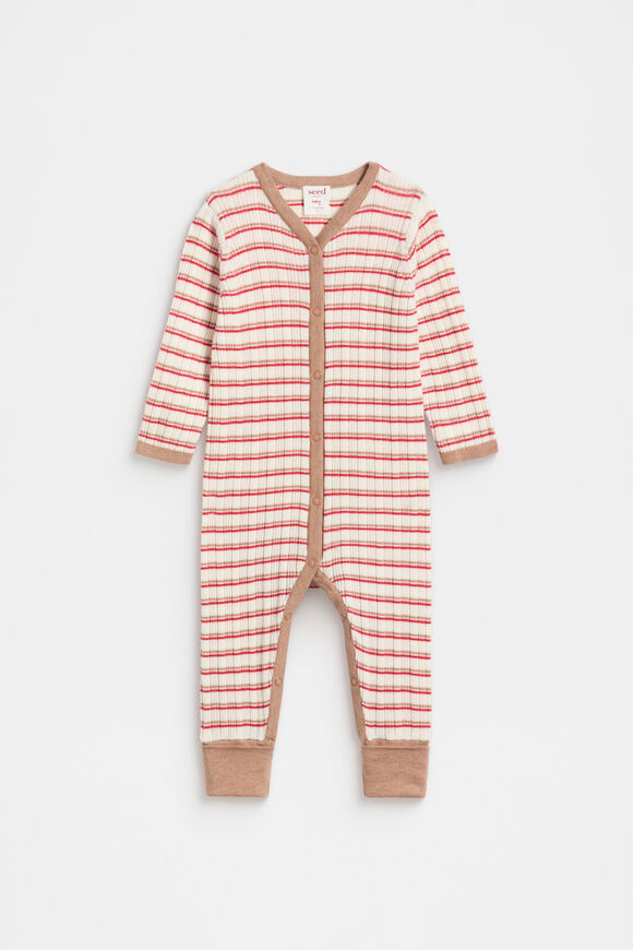 Stripe Knit Jumpsuit  Multi  hi-res