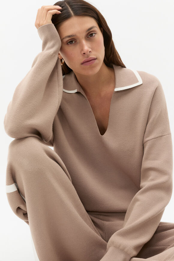 Double Knit Relaxed Polo  Cookie  hi-res