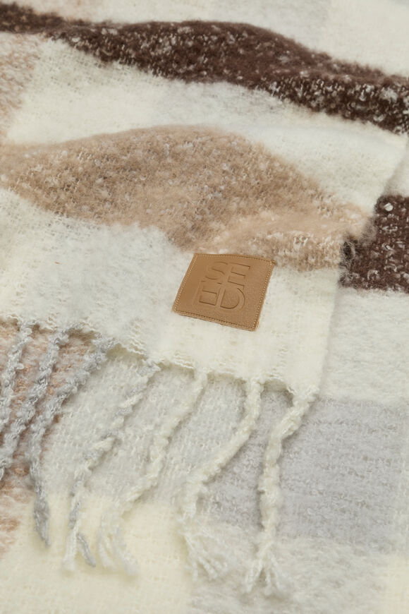 Check Textured Scarf  Cookie Multi  hi-res