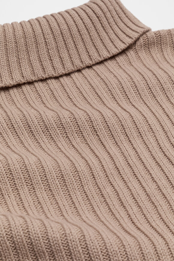 Collar Knit Poncho  Cookie  hi-res