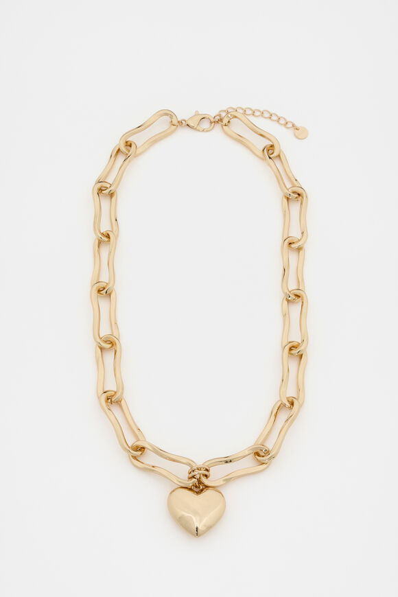 Heart Necklace  Gold  hi-res