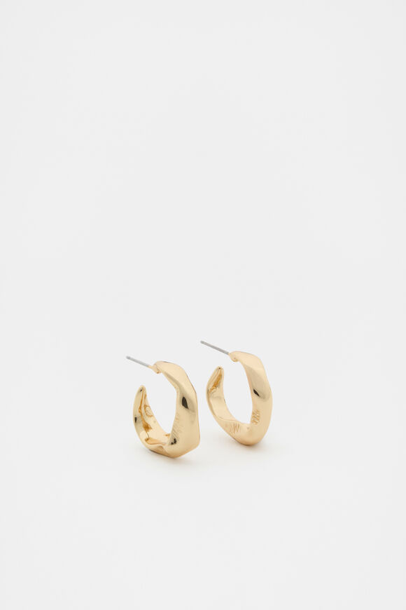 Small Molten Hoop  Gold  hi-res