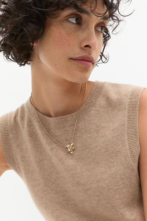 Wildflower Necklace  Gold  hi-res