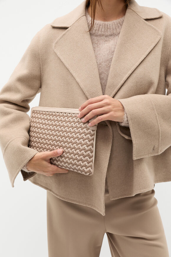 Woven Wristlet Pouch  Oat  hi-res