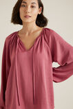 Floaty Blouson Tie Blouse    hi-res