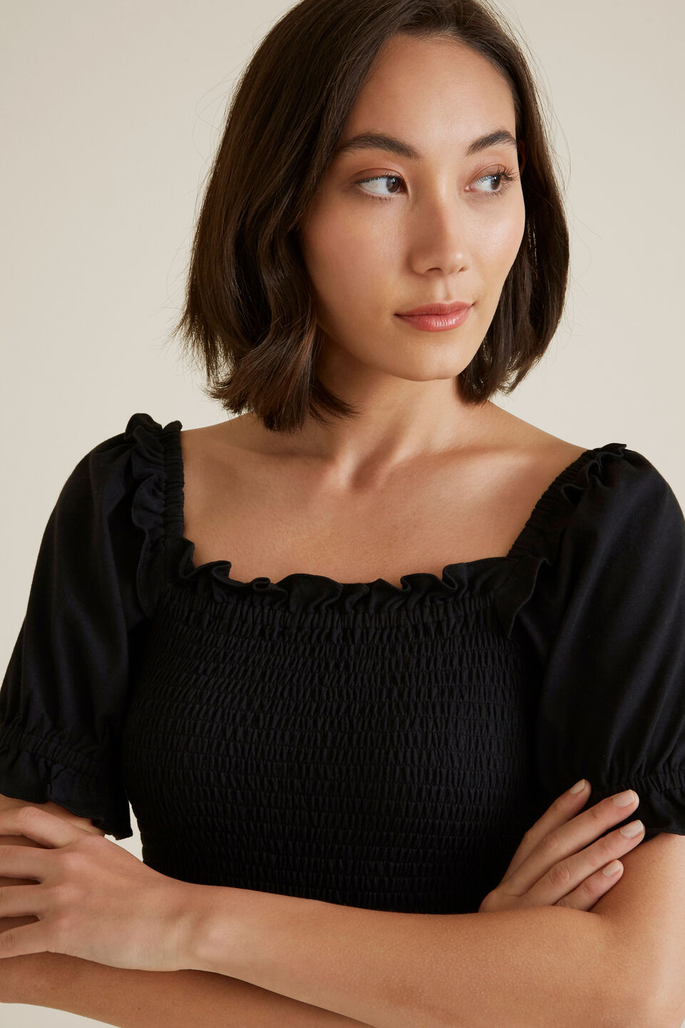 Shirred Prairie Top  