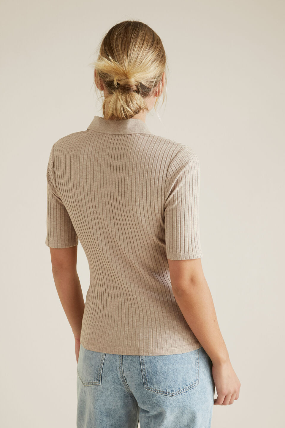 Collared Rib Top  