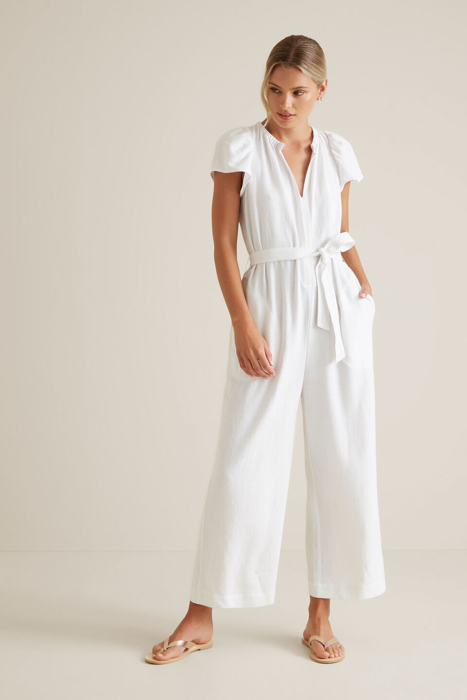 Frill Sleeve Jumpsuit  