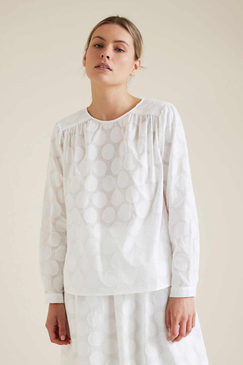 Burnout Spot Blouse  