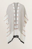 Jacquard Stripe Poncho    hi-res