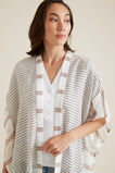 Jacquard Stripe Poncho    hi-res