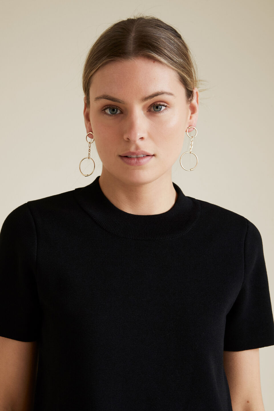 Double Circle Drop Earring  9
