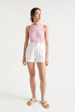 Button Pleat Front Short  Whisper White  hi-res