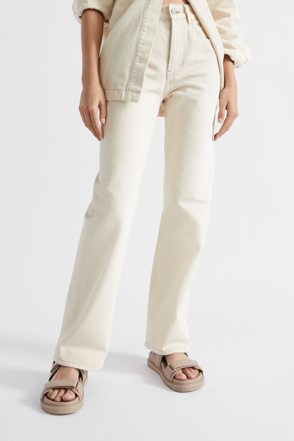 Long Length High Waist Jean  Magnolia