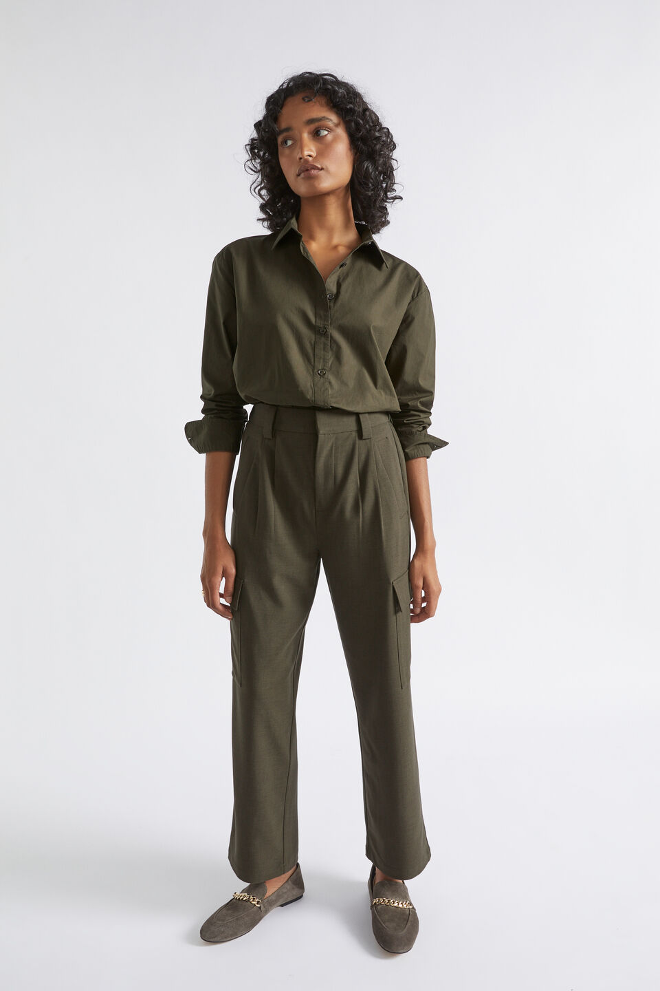 Casual Cargo Pant  Dark Fern