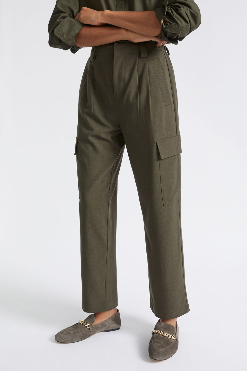 Casual Cargo Pant  Dark Fern