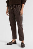 Elasticated Tapered Leg Pant  Dark Espresso  hi-res
