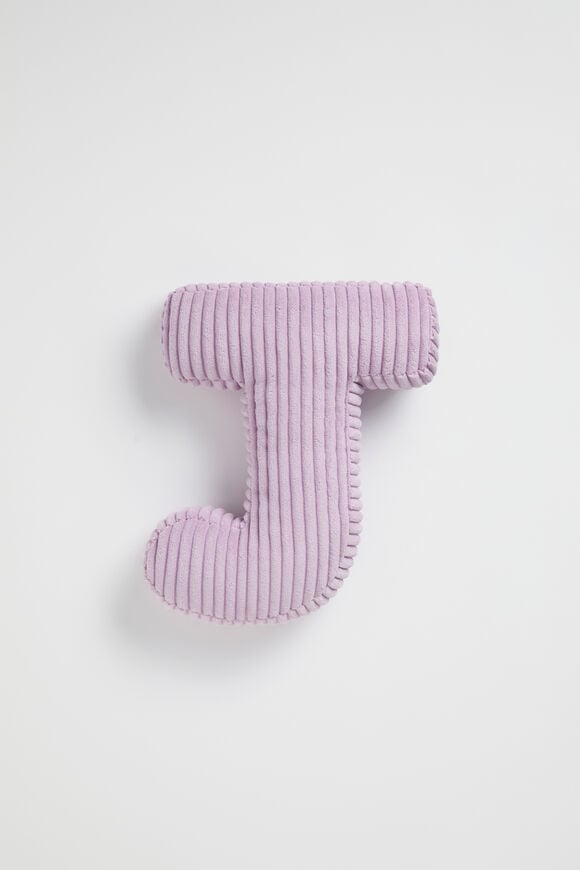 Orchid Cord Initial Cushion  J  hi-res