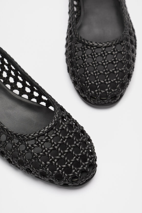 Eve Woven Ballet Flat  Black  hi-res