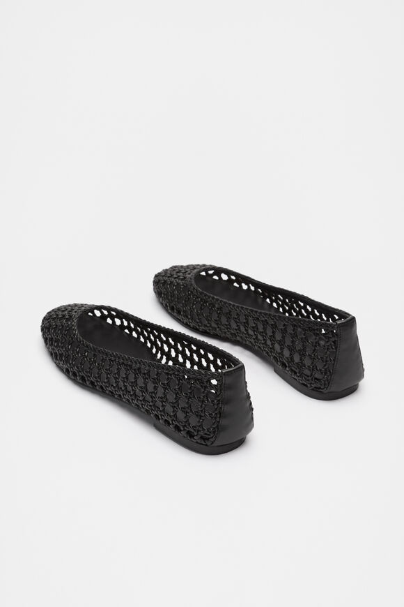 Eve Woven Ballet Flat  Black  hi-res