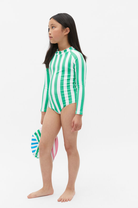 Stripe Rashsuit  Deep Emerald  hi-res