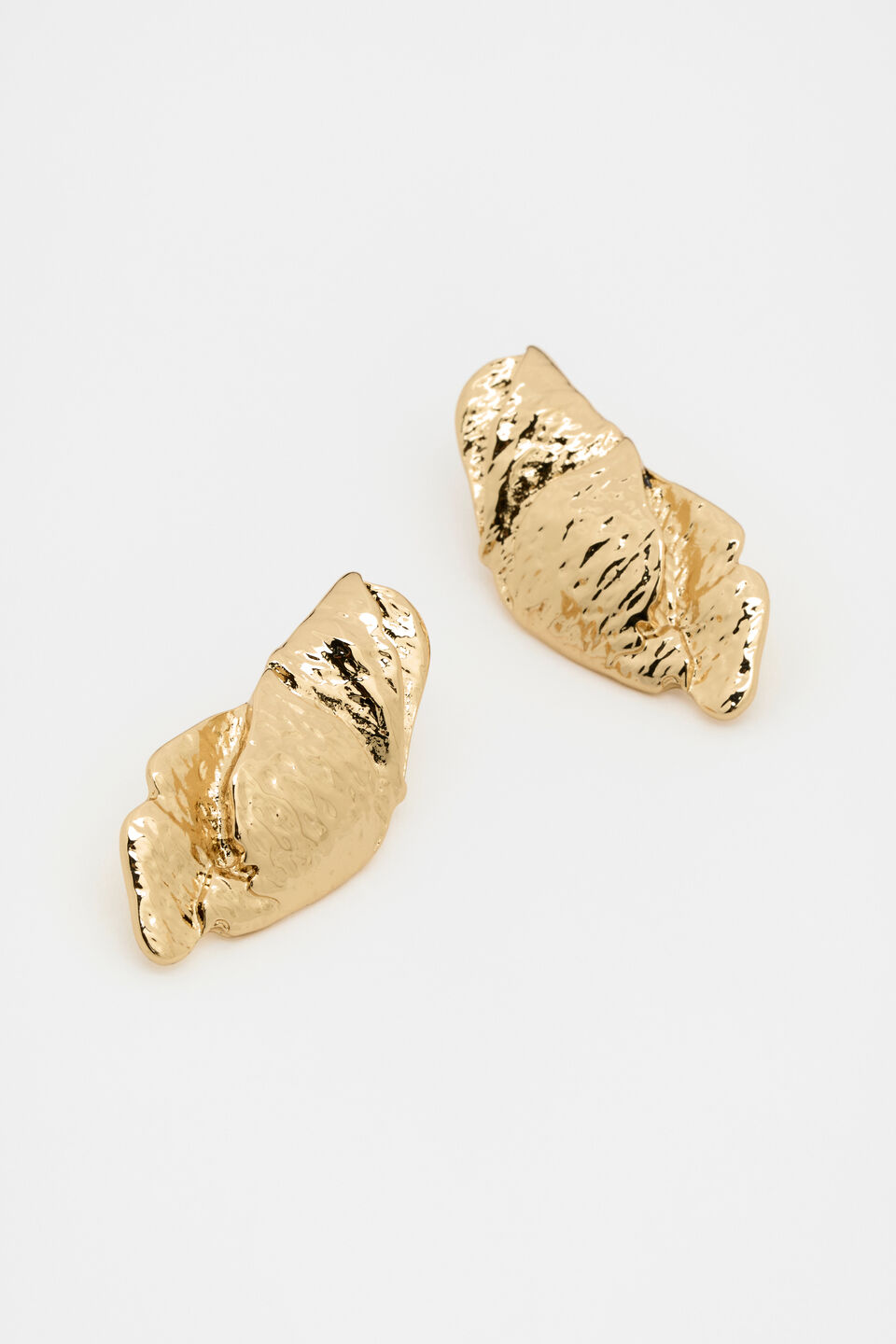 Crumpled Earring  Gold