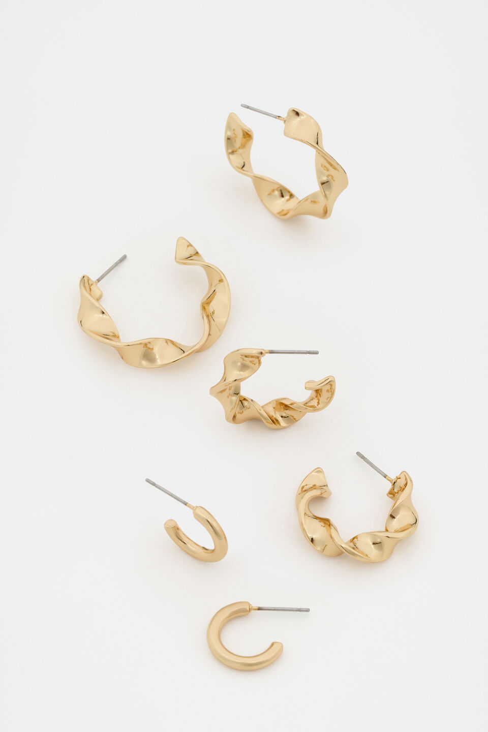 Twist Hoop Ear Pack  Gold
