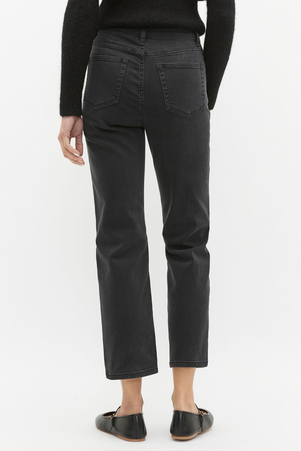 Core Straight Leg Stretch Jean  Washed Black