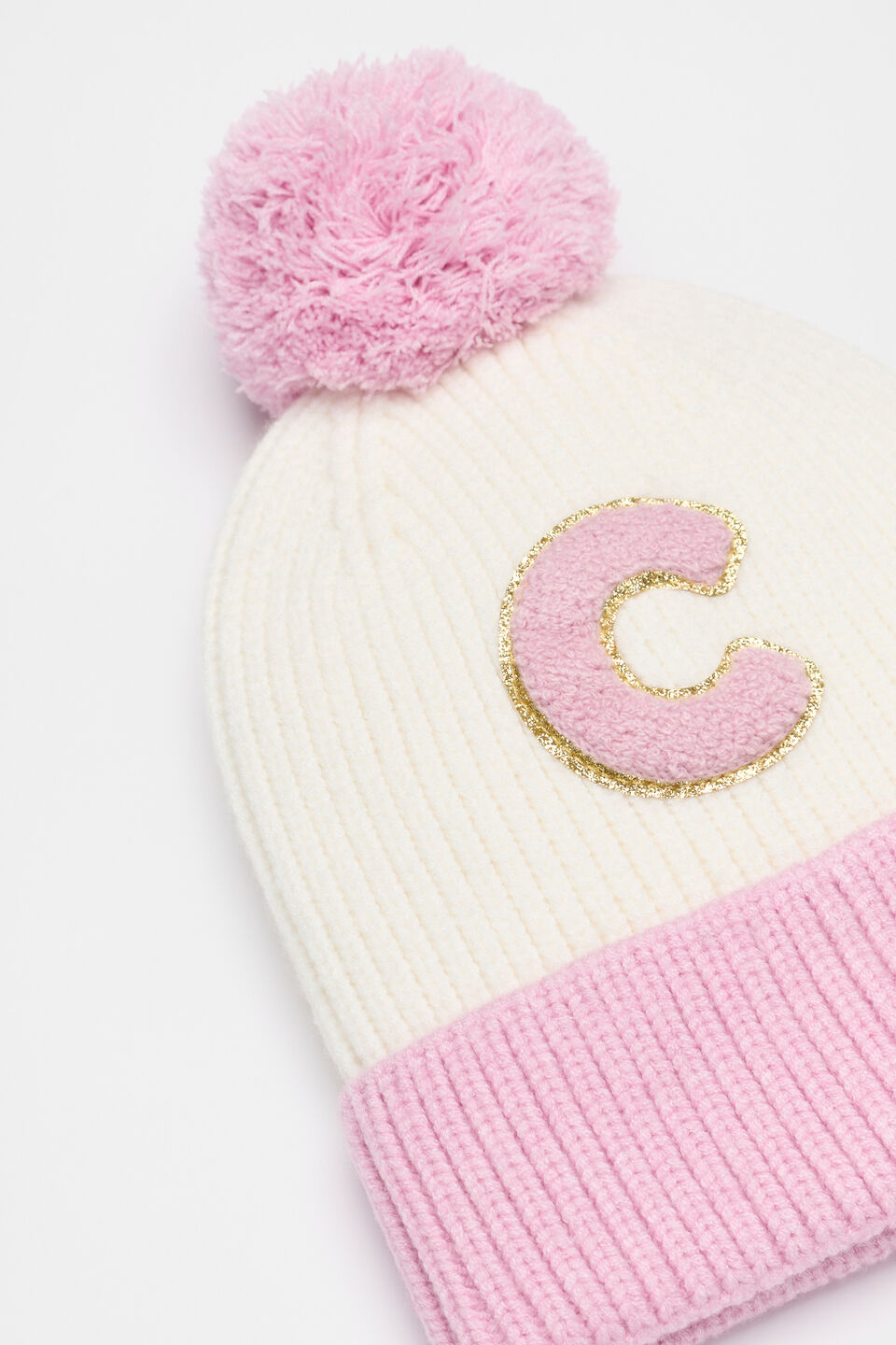 Colourblock Initial Beanie  C