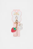 Bunny Initial Charm Keyring  J  hi-res