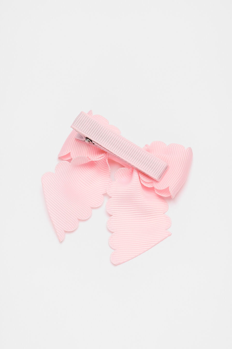 Heritage Scallop Bow Duck Clip  Rose Petal