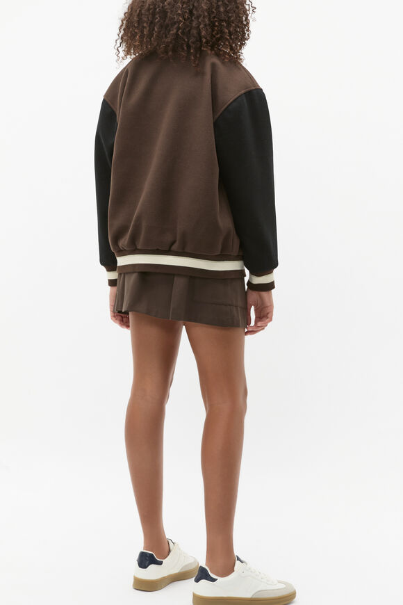 Varsity Bomber  Dark Espresso  hi-res