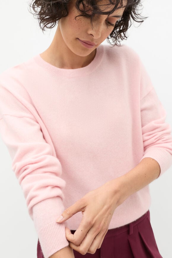 Cashmere Crew Neck Knit  Rose Petal Marle  hi-res